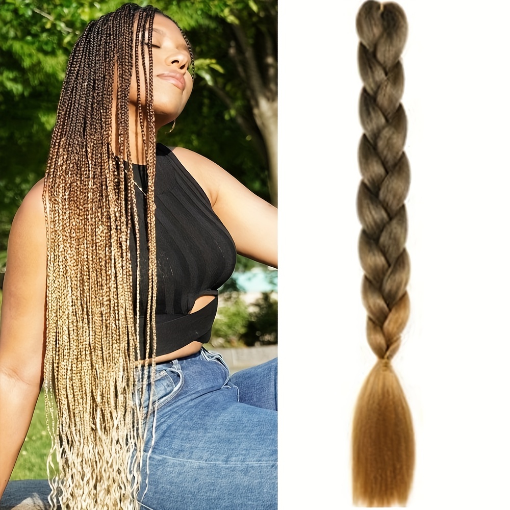 Braiding Hair Pre Stretched Synthetic Ombre Braiding Hair for