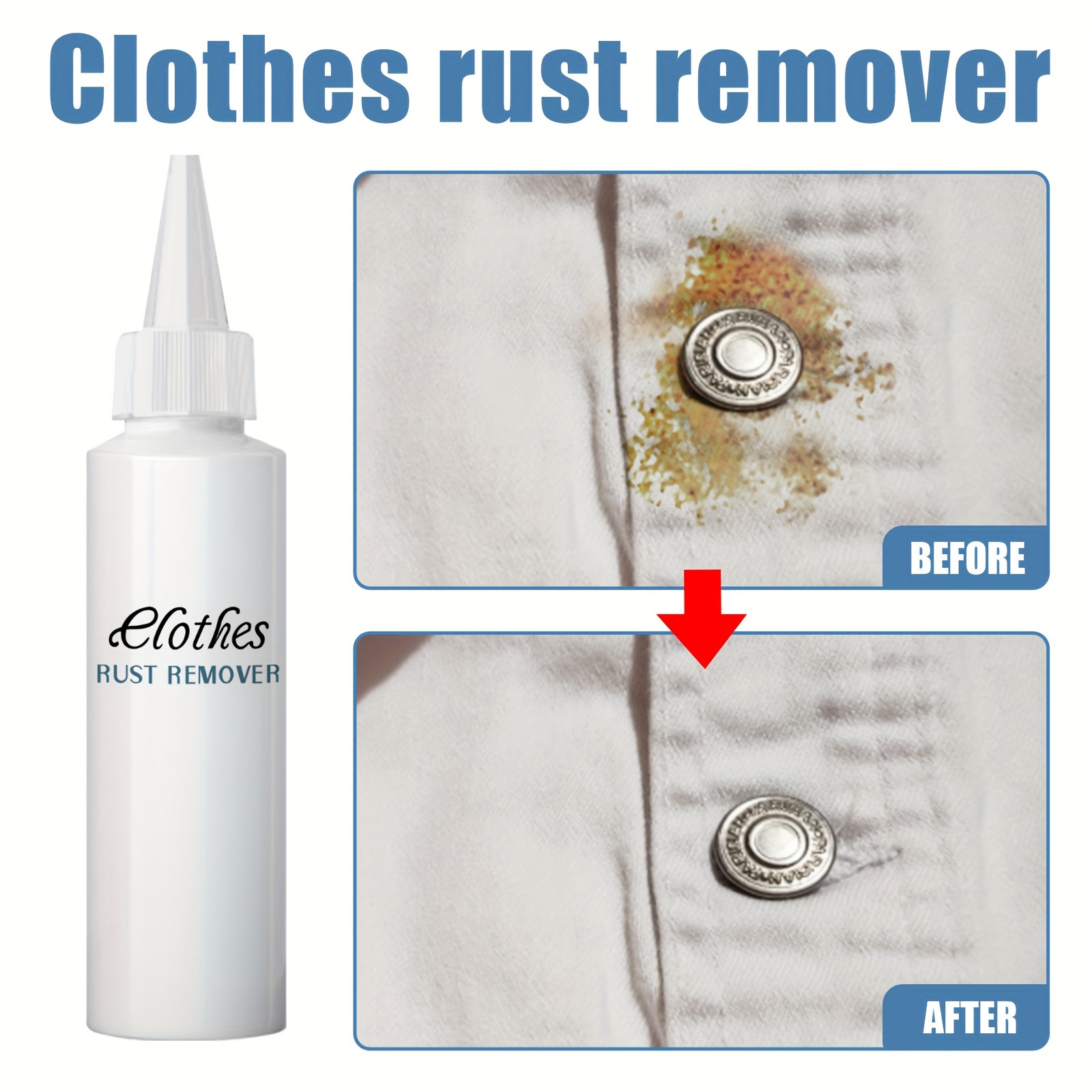 110ml Stain Remover For Clothes, Multi-functional Fabric Rust Stain  Remover, Clothing Dirt Clean Household Laundry Supplies