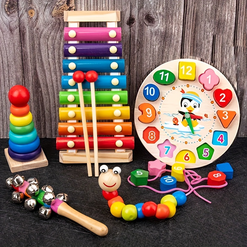 Juguetes Niños Tambor Infantil Instrumentos Musicales Infantiles Juguetes  de Madera Regalo Niño 3 4 5 Años : : Juguetes y juegos