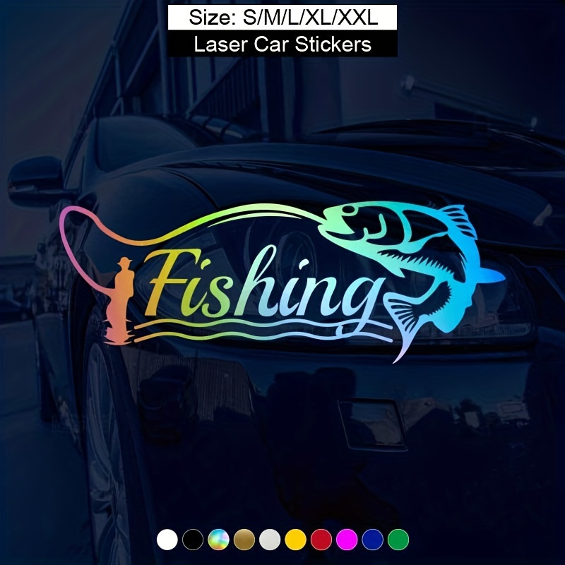 Funny Car Stickers Fishing Hunter Removable Car Accessories - Temu Canada