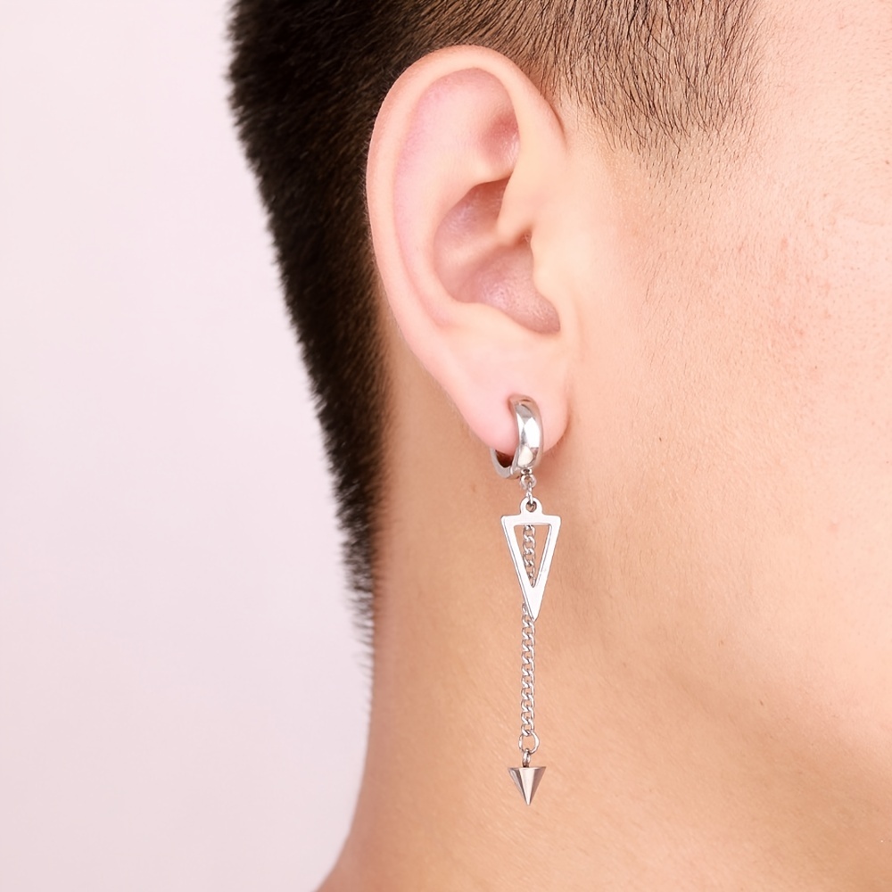 earings for men Punk Gothic Korean Style Ear Jewelry Fashion Jewelry  Titanium Steel Cross Pendant Black Dangle Earrings Ear Clip Cross Pendant Hoop  Earring Men Earrings | Lazada PH