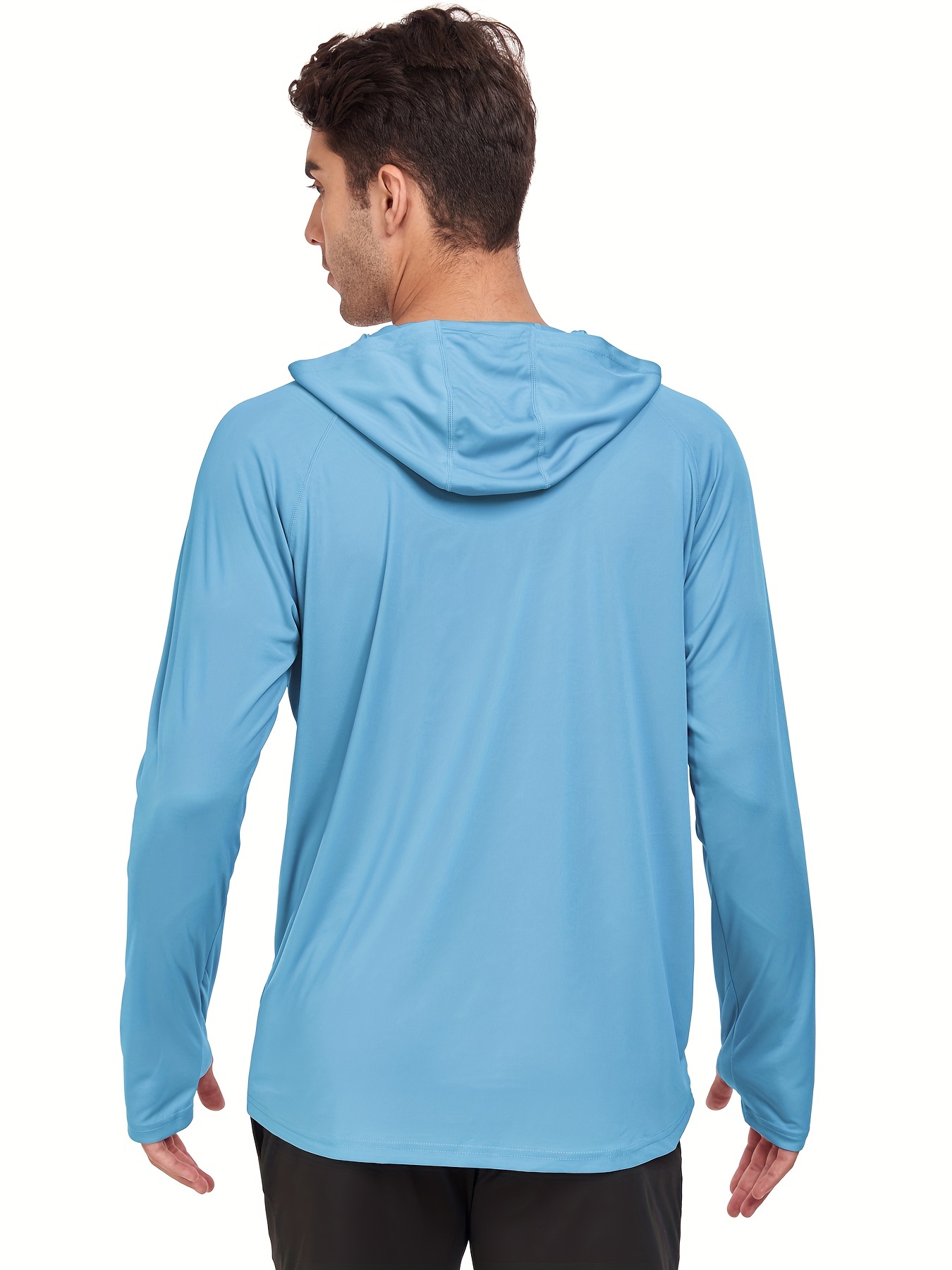 Men's Long Sleeve Hooded T shirt Lightweight Suitable Wear - Temu Canada