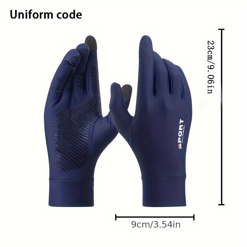 Ice Silk Sunshade Gloves Useful Anti Ultraviolet Ice Feeling - Temu Canada