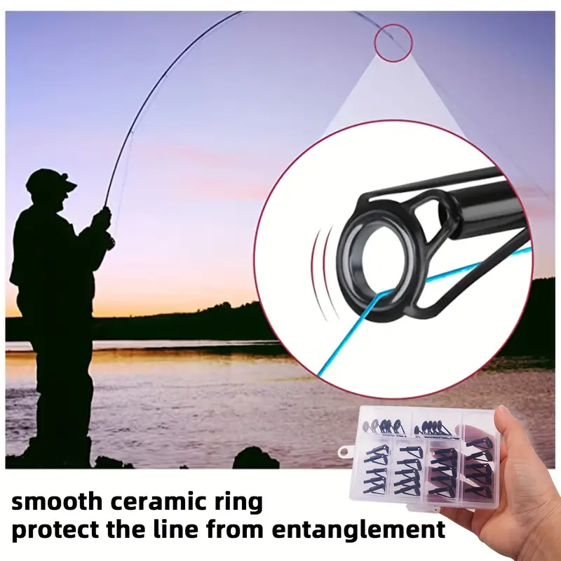 Stainless Steel Ceramic Fishing Rod Tip Repair Kit Durable - Temu