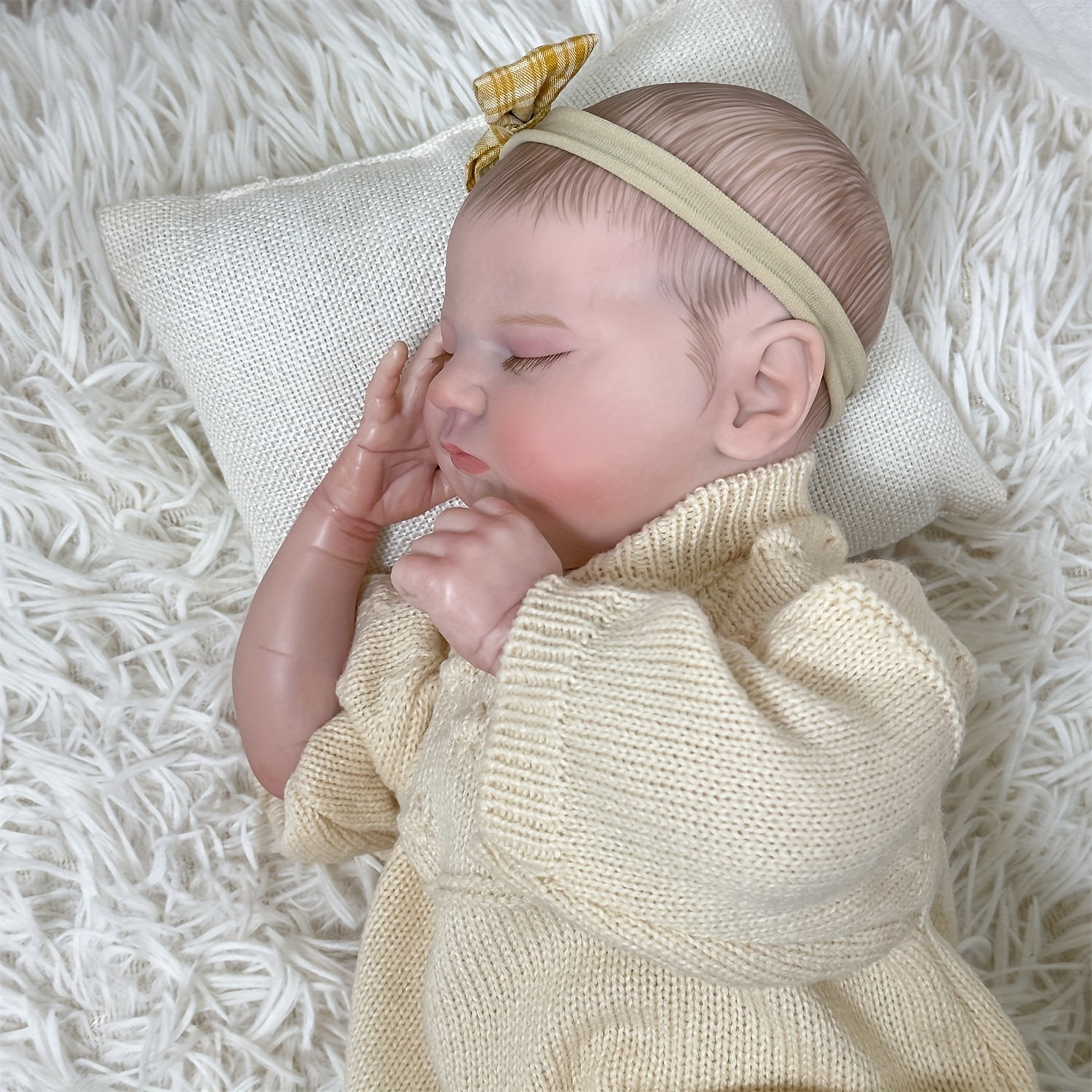 19'' Newborn Sleeping Reborn Baby Dolls Realistic Soft Silicone