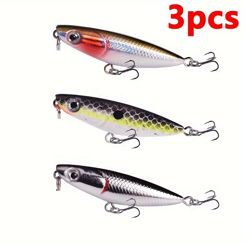 Top Water Mini Pencil Fishing Lures Artificial Plastic Hard - Temu