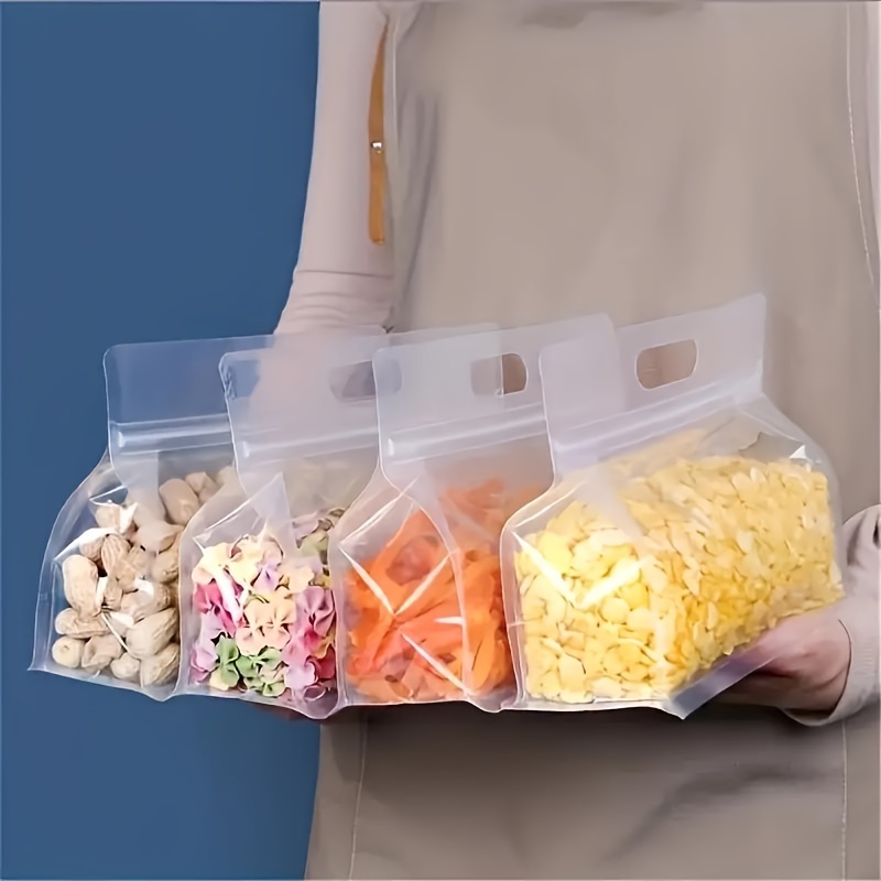Reusable Ziplock Bags Self-Sealing Airtight Food Saving Bag Household Food Storage Accessories, Women's, Size: 15