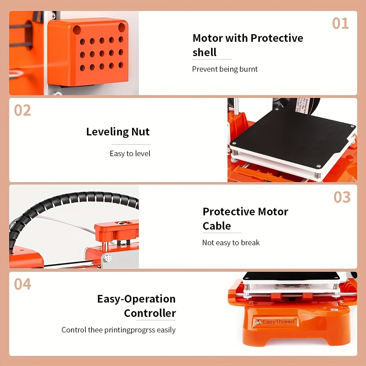  GOWENIC Mini impresora 3D FDM para principiantes, pausa para  imprimir, superficie de construcción extraíble, alta precisión de  impresión, nueva tecnología de extrusión mejorada, volumen de impresión de  4 x 4 x