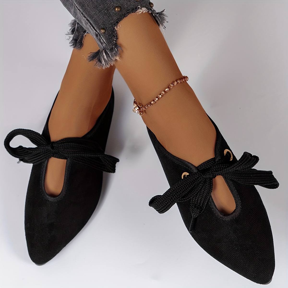 Lace up sale black flats