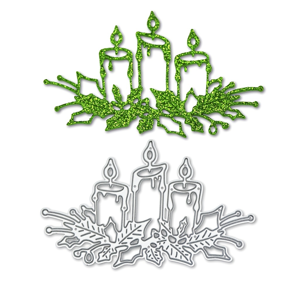 1pc Velas Navidad Metal Cortando Troqueles Diy Scrapbooking - Temu Chile