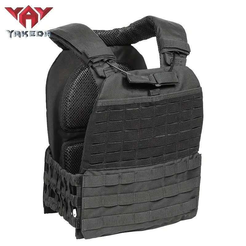 yakeda tactical weighted vest adjustable quick release buckle for men and women boost your fitness workout training and running details 0