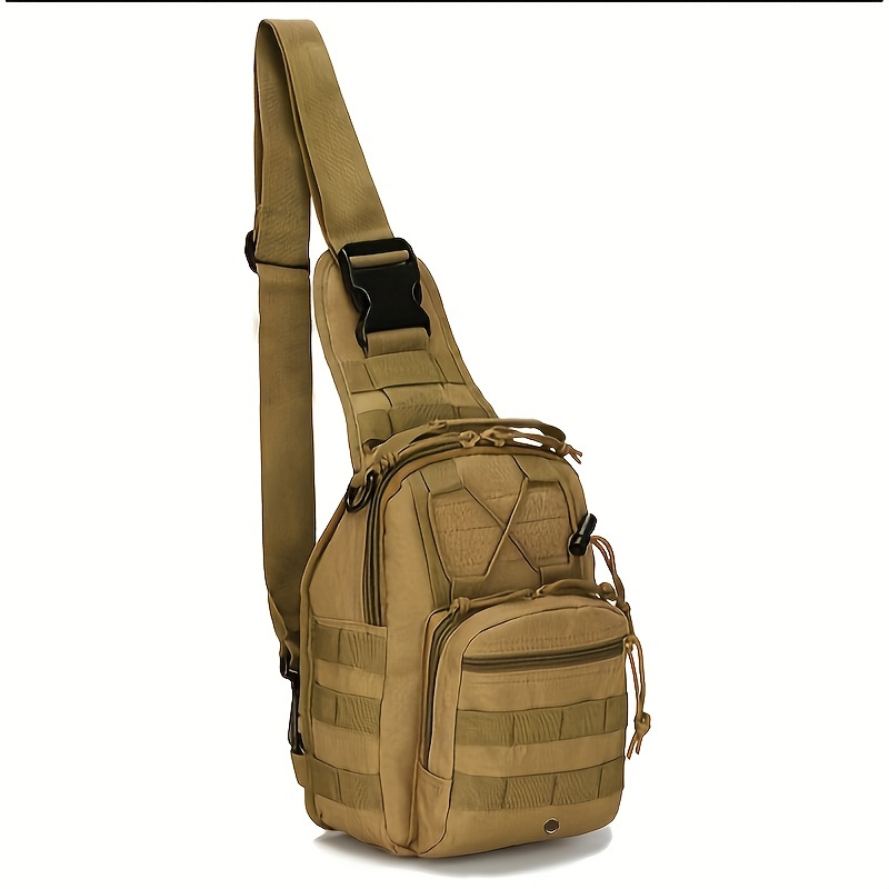 Sac a dos de poitrine tactique militaire pour hommes, sac a bandouliere  reglable, sac de chasse, gilet tactique, pochette d'outils en plein air