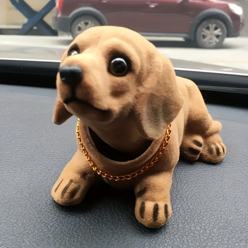 Auto-Ornament, schüttelnder Hund, nickende Welpen-Puppe, niedliches  Auto-Armaturenbrett, Innendekoration, schüttelt den Kopf, Wackelkopf-Hund