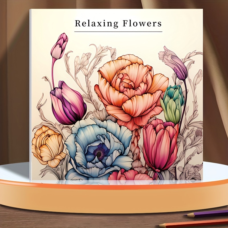 

1pc Relaxing Flower Coloring Book, Holiday Birthday Party Gift