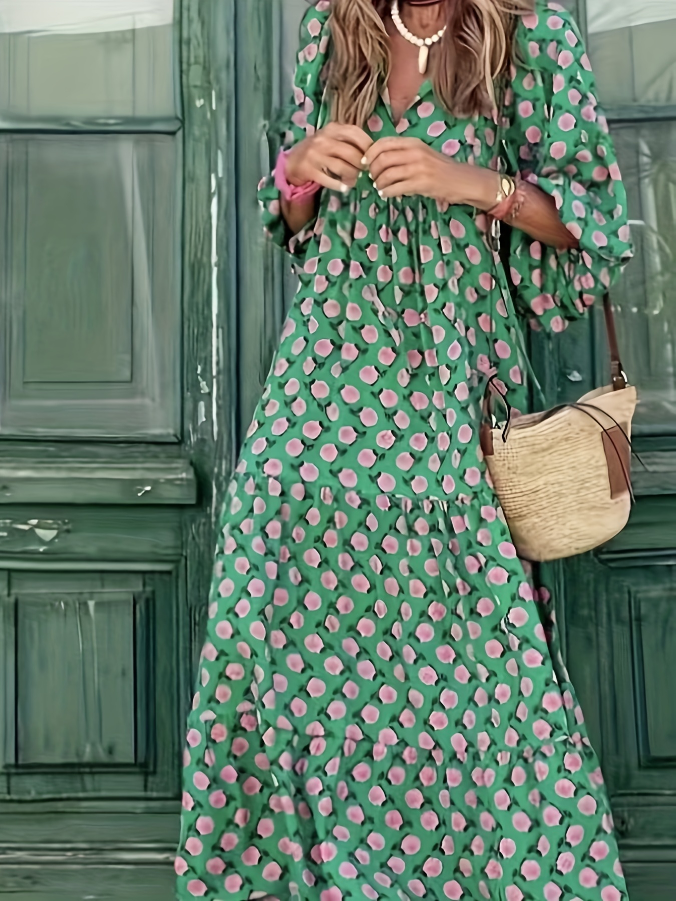 Dark green clearance boho dress