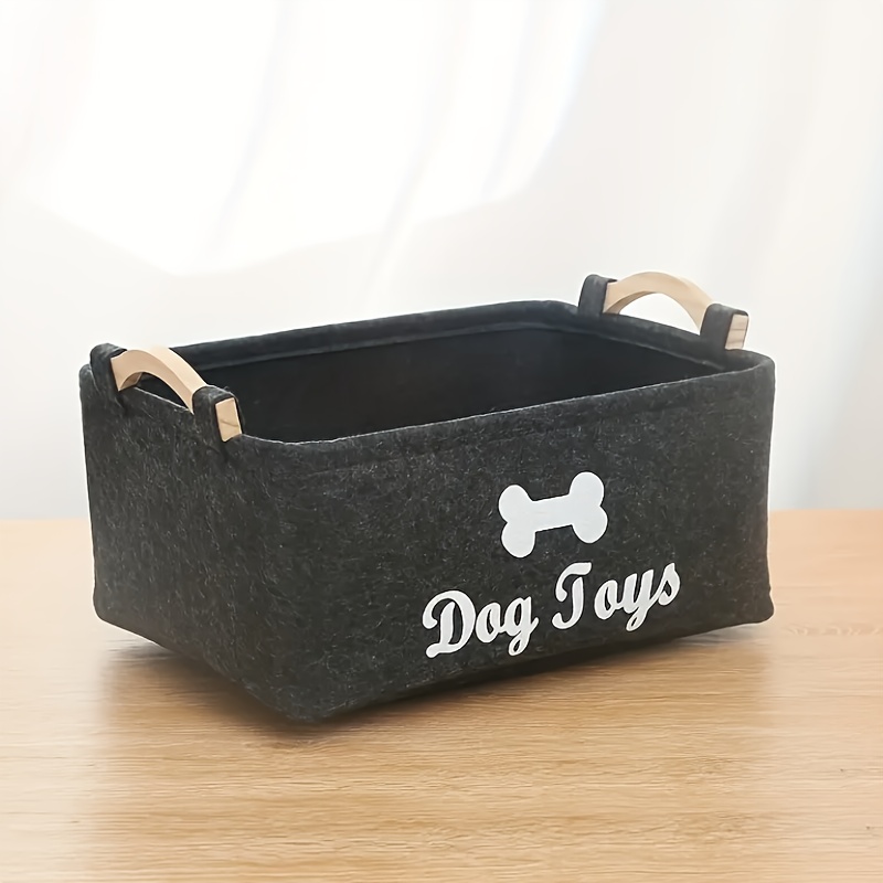 Pet Toy Storage Basket Pet Toy Storage Felt Box Pet Toy Organizer