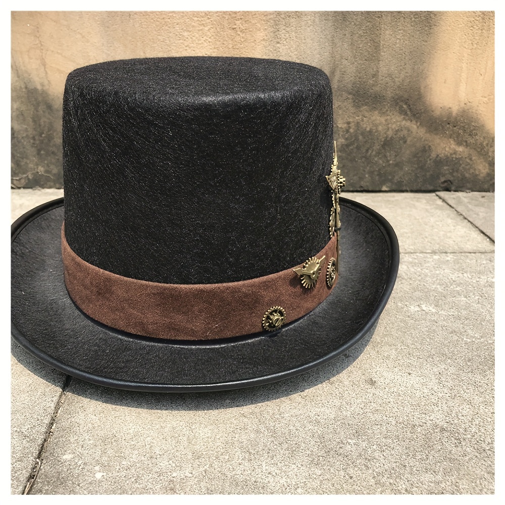 Streampunk Wool Top Hat