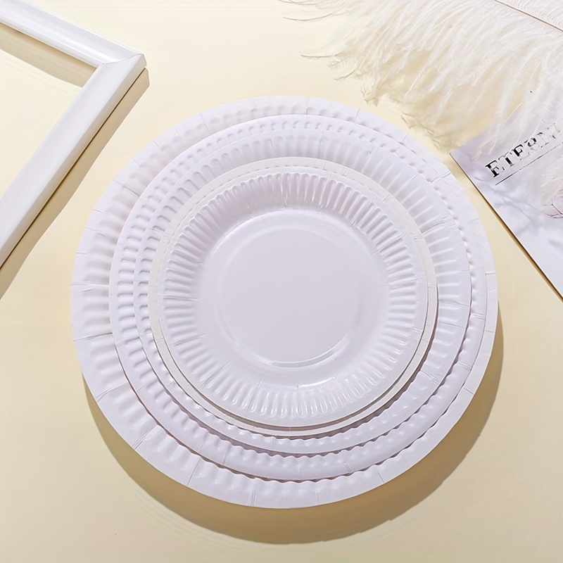 50 PCS Disposable Paper Plates 12.17 Inches Large Decorative Wedding Plates