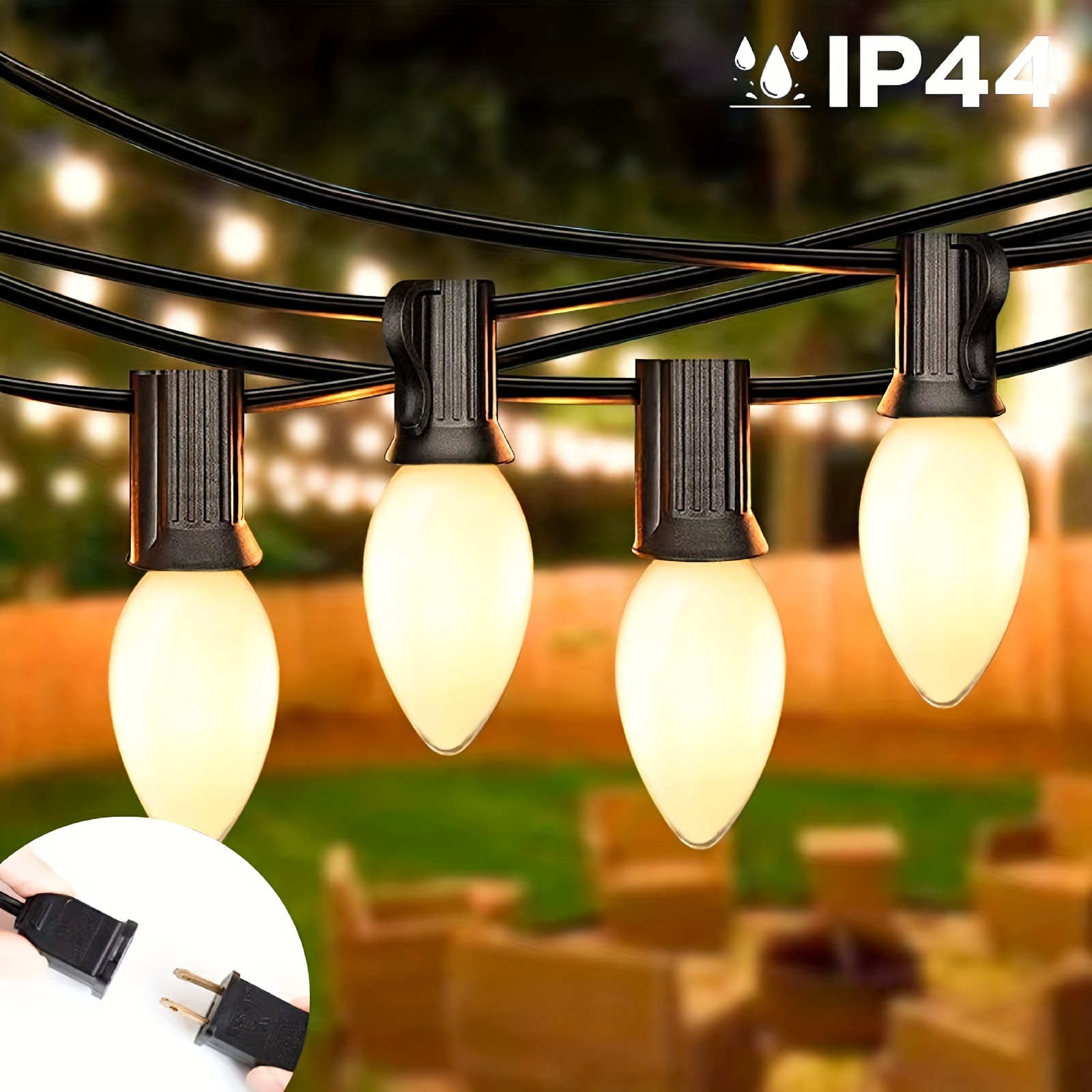 Mini ampoules à bougie C7, base Edison, filament LED à intensité