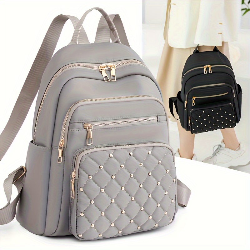 Small Letter Decor Backpack Purse Casual Litchi Pattern Shoulder Bag Womens  Functional Crossbody Daypack 7 3 8 3 3 1 Inch, Buy More, Save More