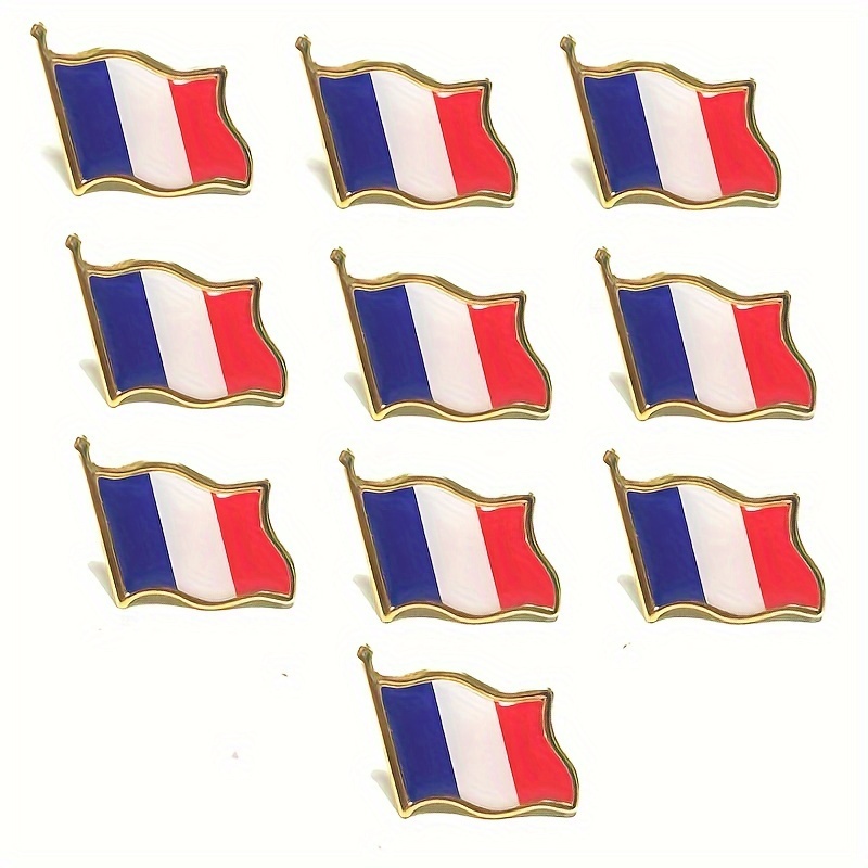 5pcs/10pcs/20pcs Französische Flagge Brosche Legierung - Temu Germany