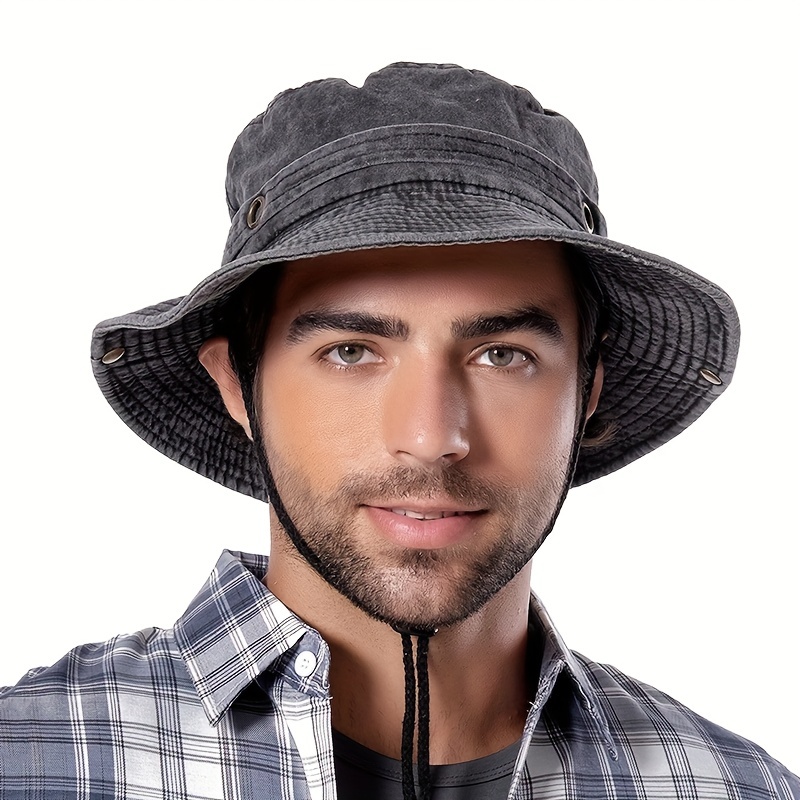 Sun Protection Hat 100 Bucket Hats Men Wide Brim Sun Hat Washed