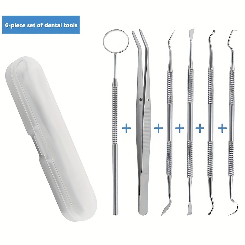 6/5/4/3Pcs Stainless Steel Dental Tools Oral Care Set Endoscope Tooth  Mirror Tweezers Probe