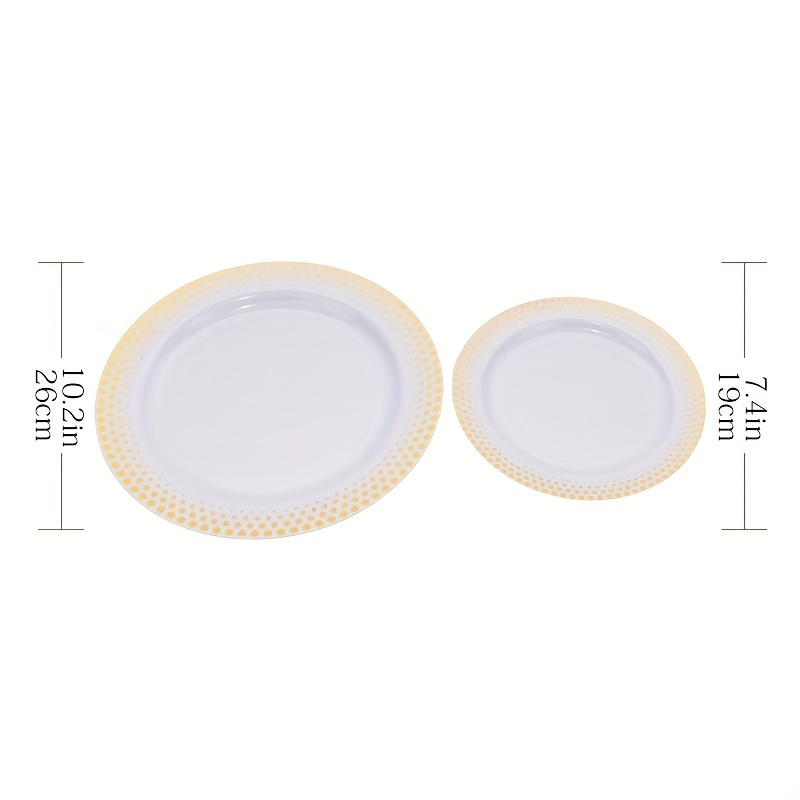 Platos desechables para fiestas elegante bodas kit completo de plastico 175  Pc