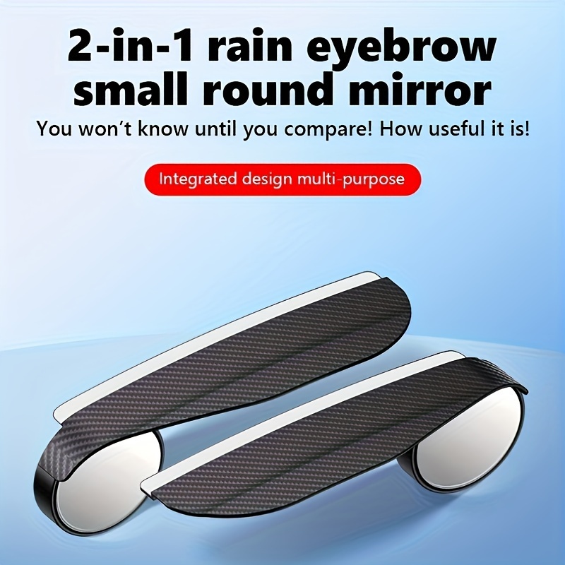 Generic Car Rearview Mirror Rain Eyebrow Small round Mirror Integrated 360  Degrees Multi-Functional Rain-Proof Hd Blind Spot Auxiliary Reversing  Artifact