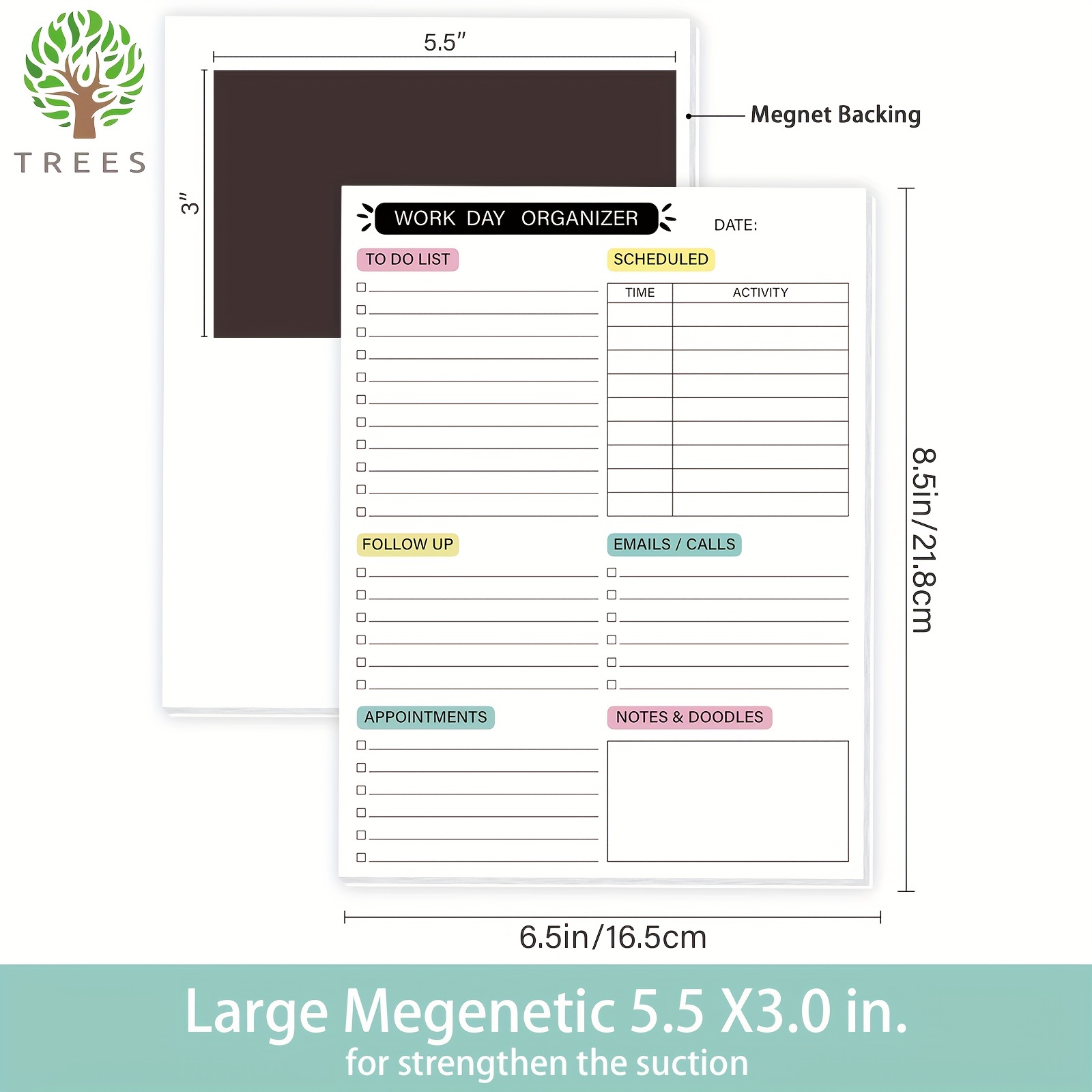 Trees 1 Pc Carnet Quotidien Simplifié Non Date To Do List Checklist Planner  Organisez Facilement Vos Tâches Quotidiennes Et Augmentez Votre