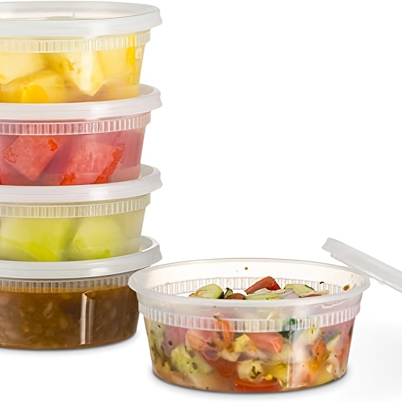 Plastic Deli Containers With Lids, Meal Prep Containers, Plastic Take Out  Bowl, Bpa Free, Stackable, Leakproof, Microwave, Dishwasher, Freezer Safe -  Temu