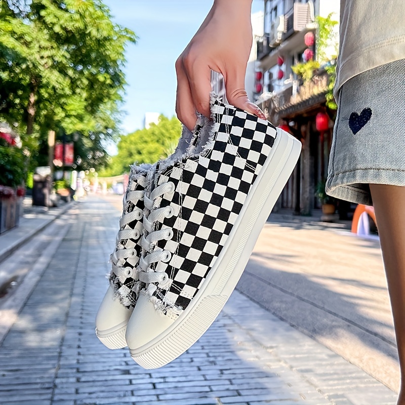 Ladies checkerboard clearance vans