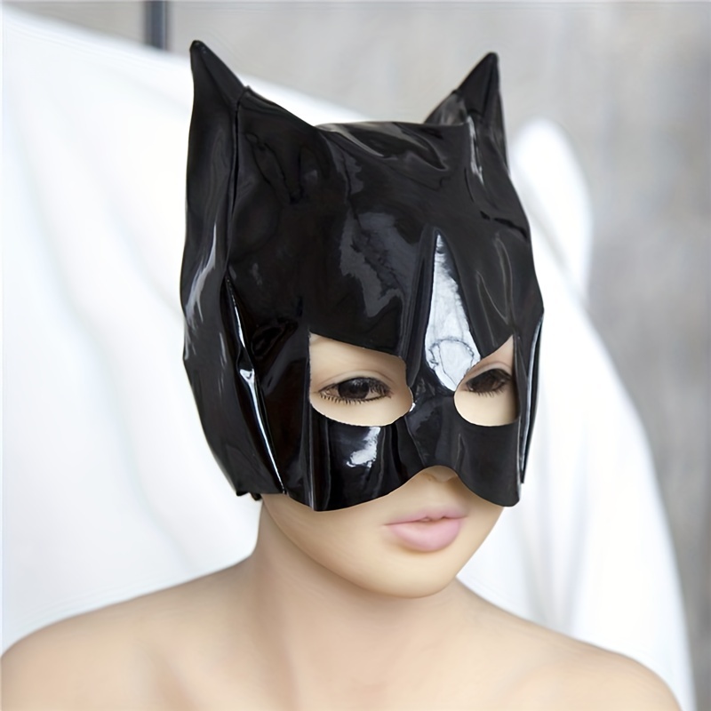 maschera Batman silicone pelle viso testa faccia lattice gomma