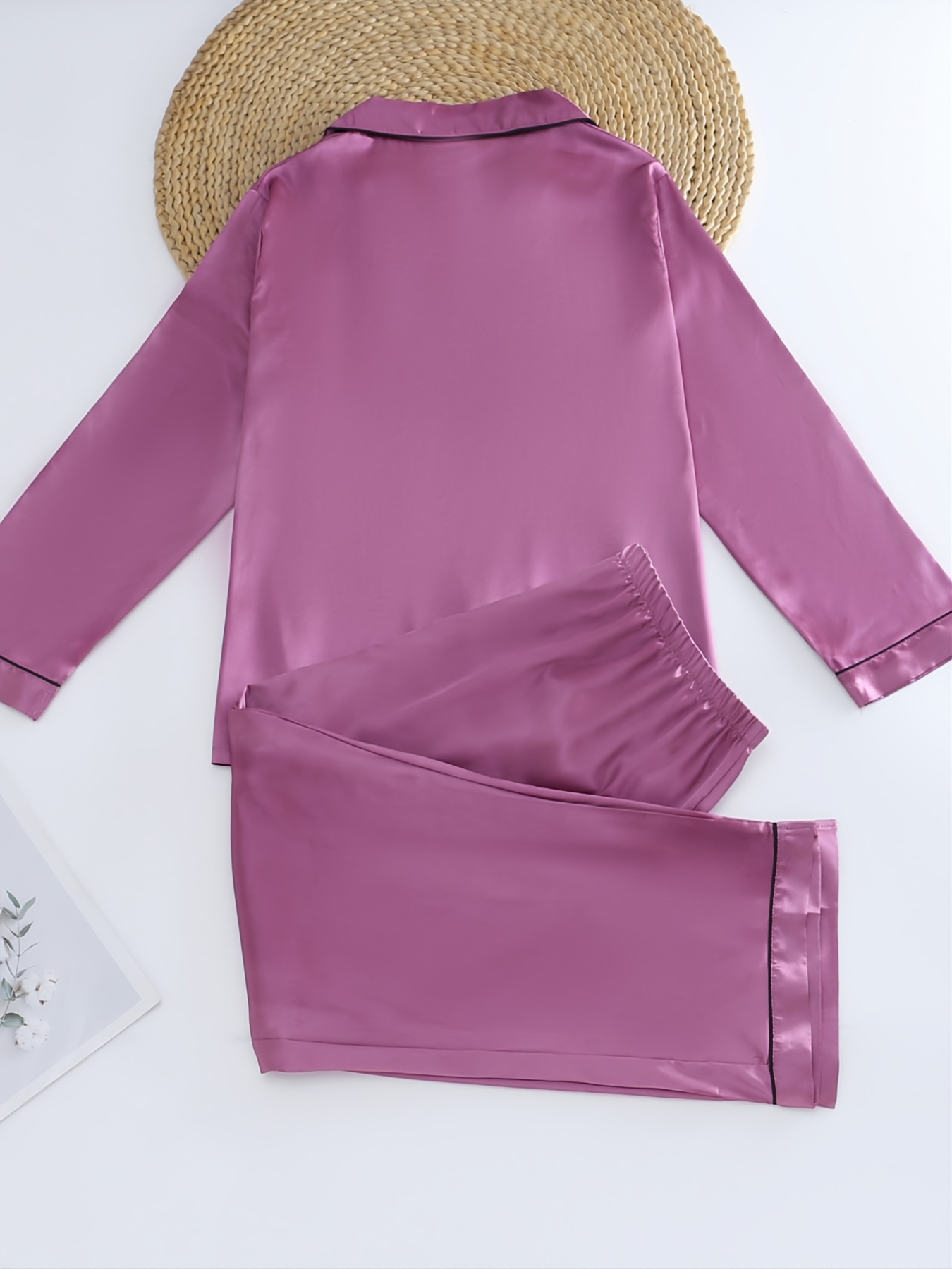 Satin Long Sleeve Pajama Set