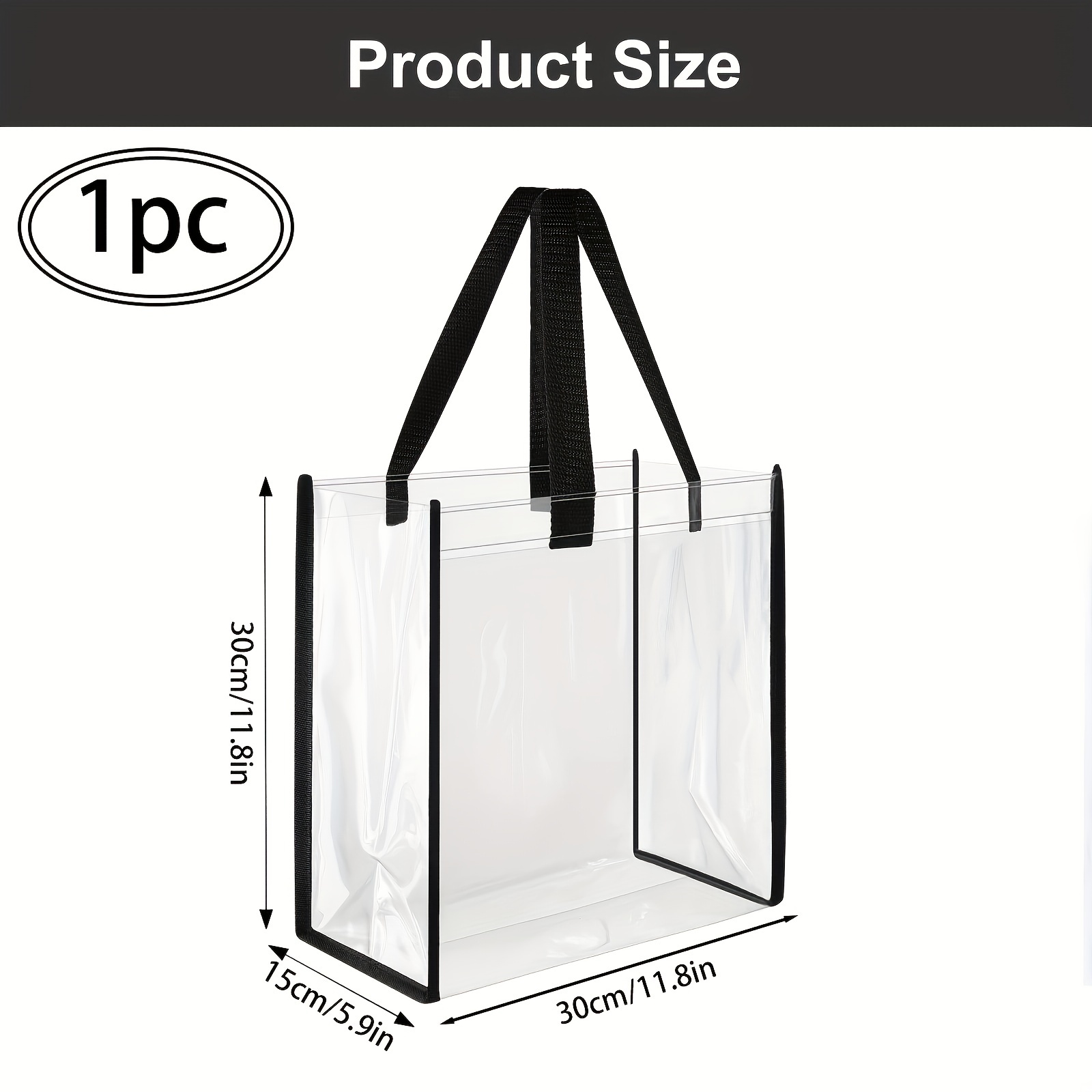 Clear Tote PVC Bag With Handle Transparent Shopping Handbag Wedding  Birthday Festival Party Gifts Doll Packaging Cosmetic Bags