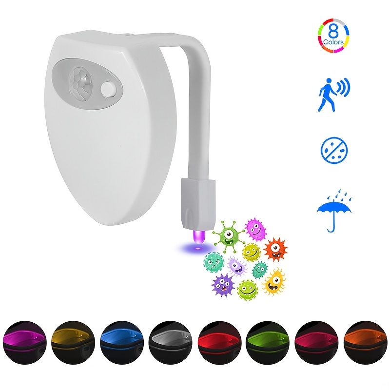 8/16 Colors Led Toilet Light, Toilet Sensor Night Light, Toilet Hanging  Light, Human Body Sensor Light, Sensor Activated Led Inside Glow Bowl  Illuminate Nightlight, Bathroom Decor, Bathroom Accessories Christmas  Decorations Thanksgiving Gift