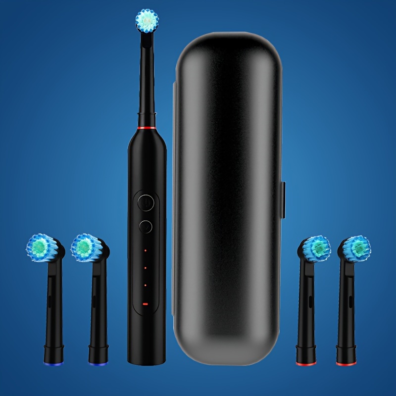 Waterproof Rotating Electric Toothbrush With 3 Brush Head