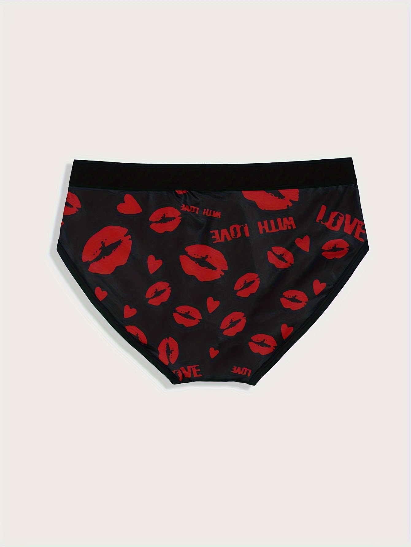 Men's Underwear Red Lips Print Fashion Sexy Thin Breathable - Temu