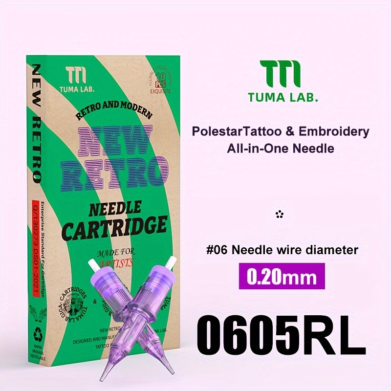 10pcs Tattoo Ink Cartridge Needles 06 08 Models Rl Rs Disposable Tattoo