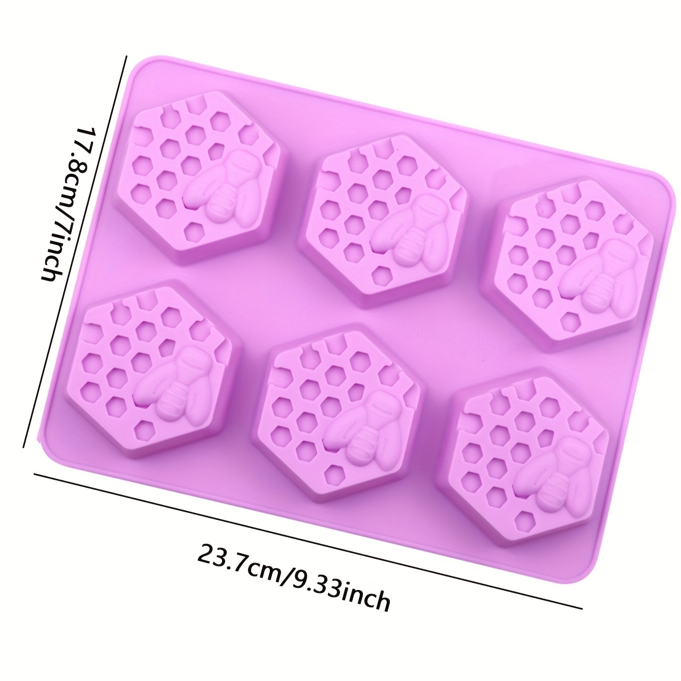 7 Cavity Bee Fondant Molds Flower Silicone Mold DIY Soap Mould 3D