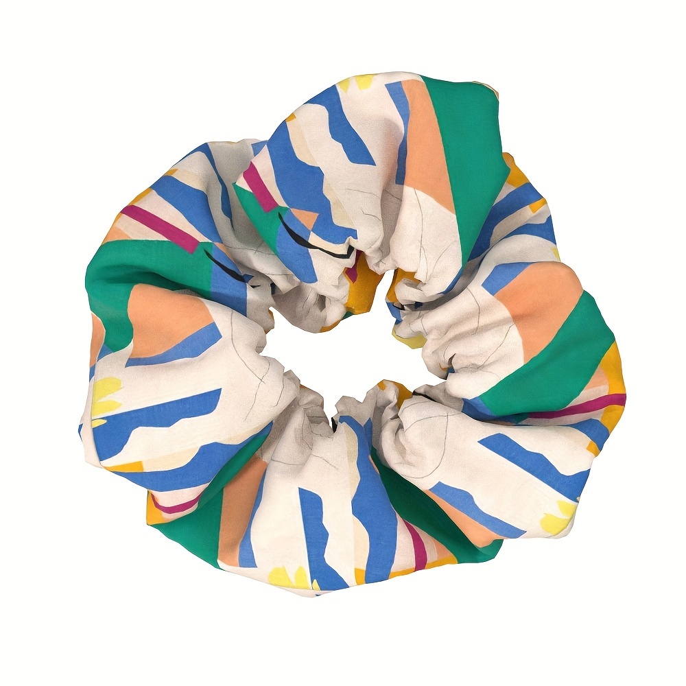 Image of 1pc Matisse Oil Painting Large Hair Tie High Ponytail Ball Head High Elastic Durable Hair Rope Women's Fashion Headdress Hair Additions Tie