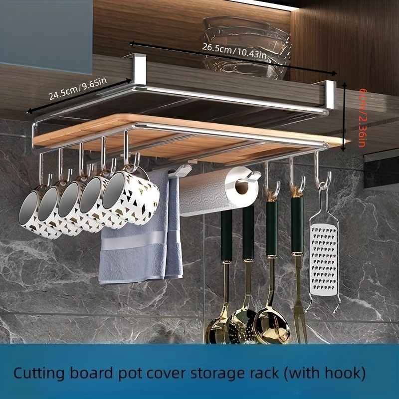 Multifunction Drying Rack Stainless Steel Kitchen Cup Holder Storage Shelf  Kitchen Support Wall Hooks For Pot And Pan Dish Dryer - Racks & Holders -  AliExpress