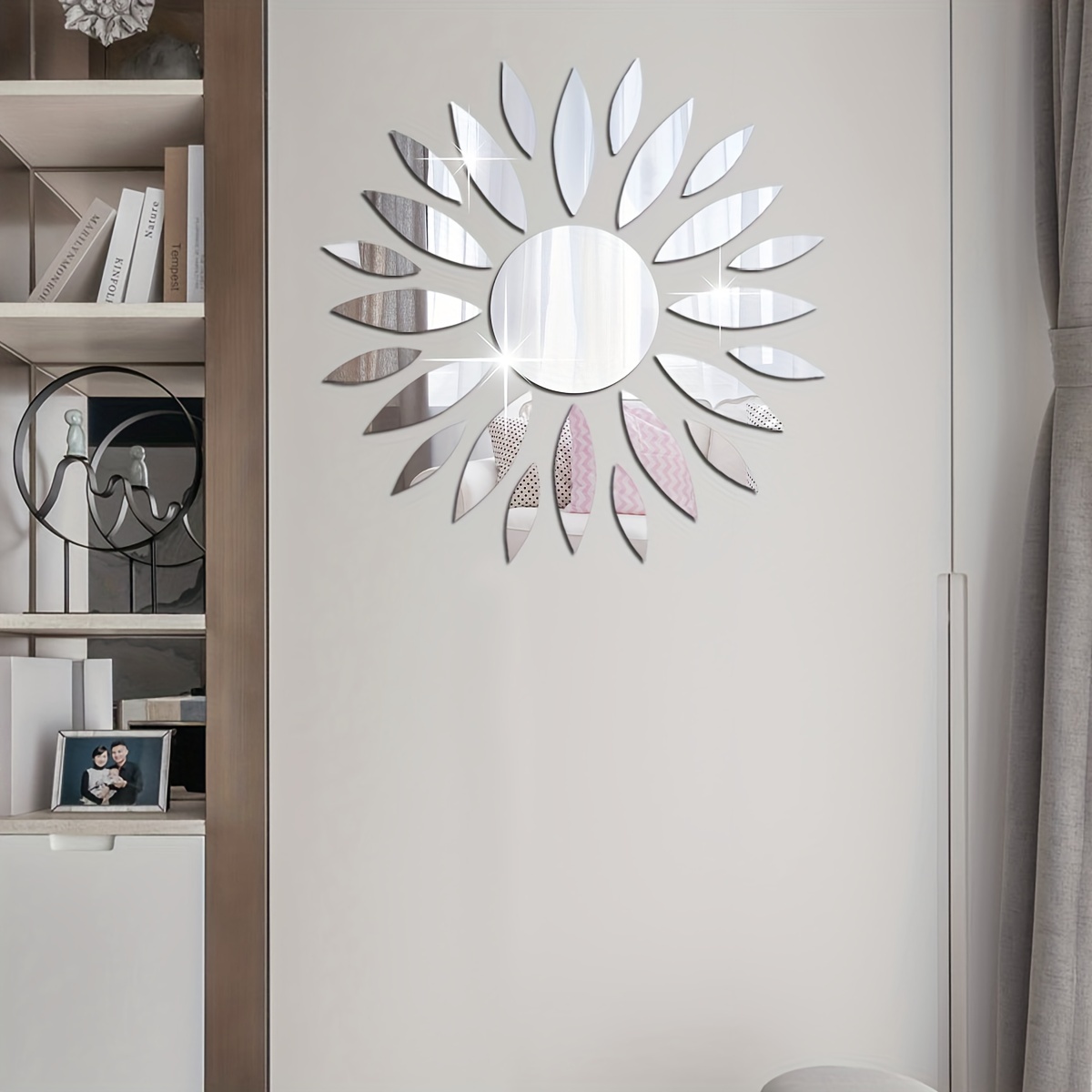 Sunflower Acrylic Mirror Wall Stickers Decorative Self - Temu