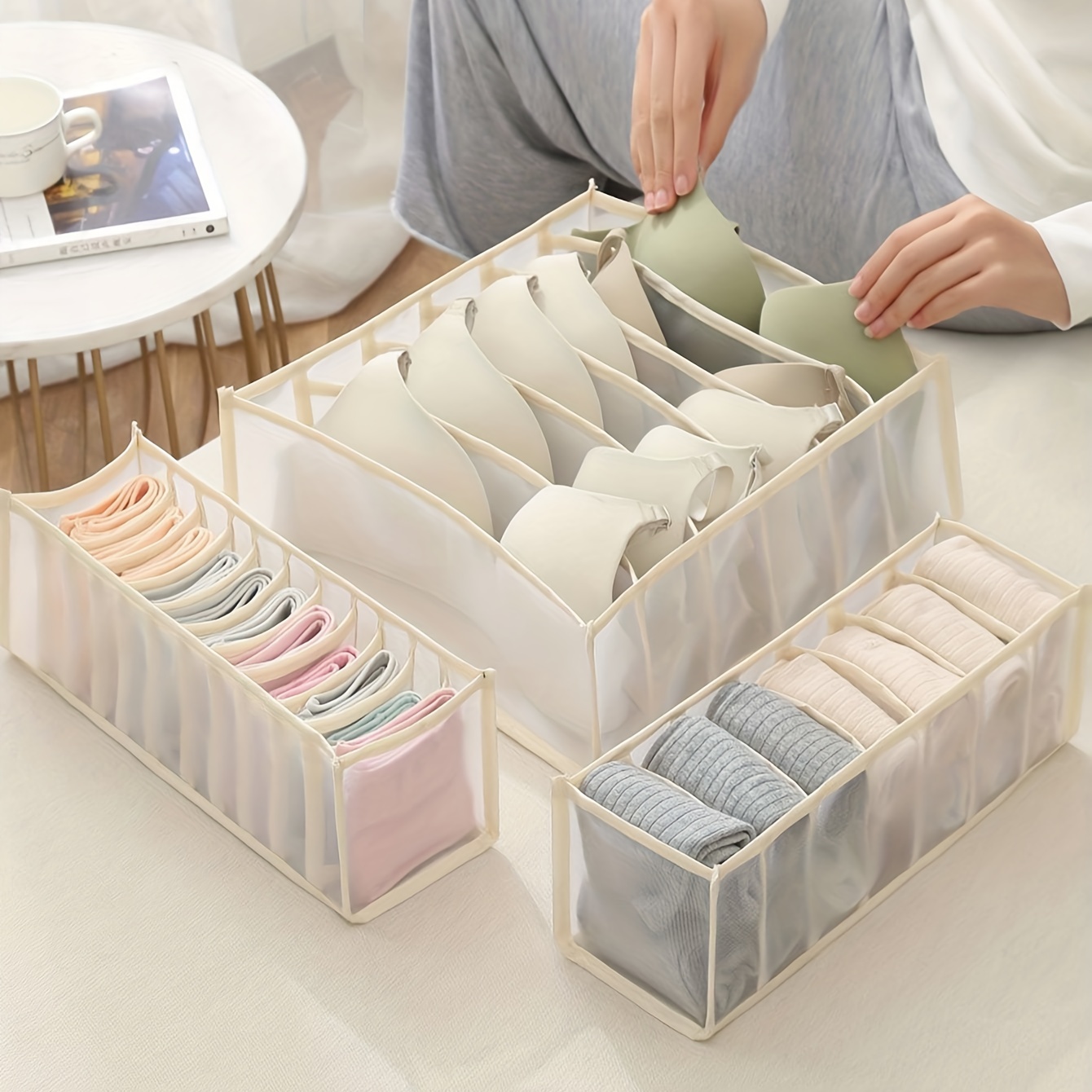 Storage Box Organizers Storage Boxes Storing Socks Underwear - Temu