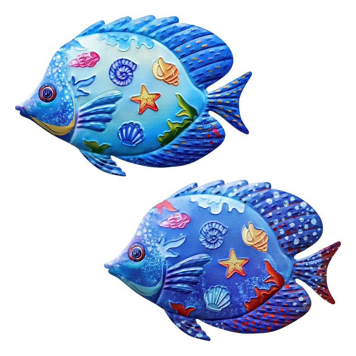 Creative Metal Fish Wall Art Decor Vivid Colorful Metal Fish - Temu