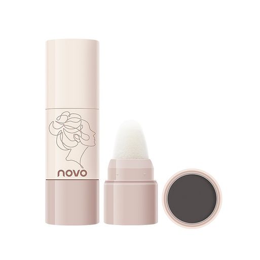 NOVO Hairline Powder, Cover Hair Root Instantly Hair Loss Powder, Long Lasting Waterproof Concealer Shading Root Touch Up Powder Stick With Bullet Sponge