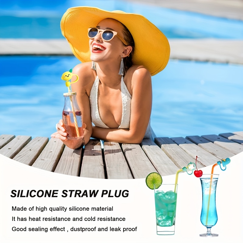 Cute Silicone Straw Stopper Tips For Straws - Reusable, Dust-proof, And  Perfect For Tumblers And Water Bottles - Temu