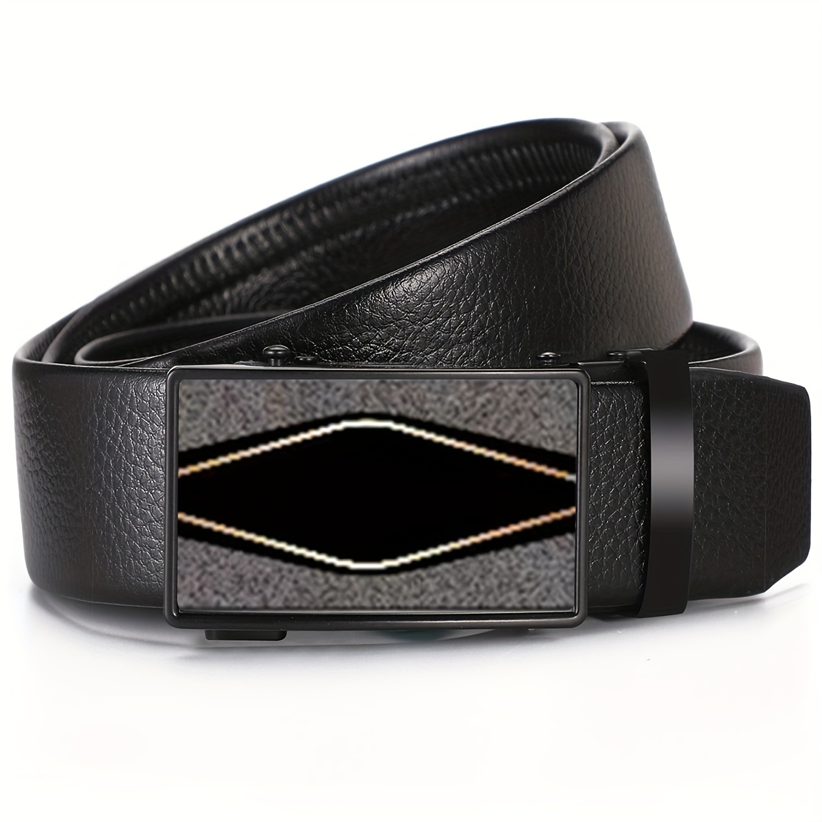 1pc Men's Pu Leather Automatic Buckle Belt, Suitable For Casual