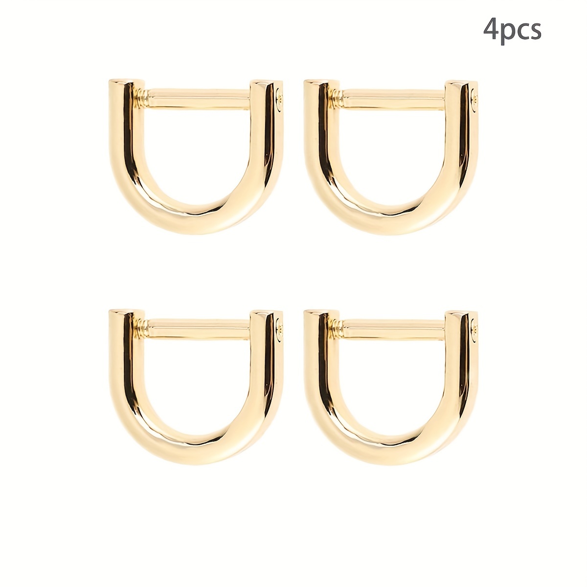 Horseshoe U-shaped Dee Ring Diy Craft Wallet Replacement With 4pcs Alloy Screws Small D- Case Hardware Shoe Accessories Metal Adjustable D-