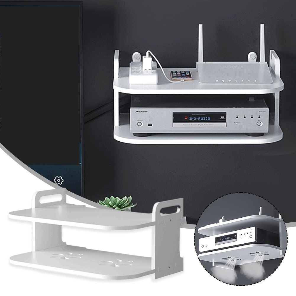 Wireless Router Rack Living Room Wall-mounted WiFi Storage Box Wall  Decoration